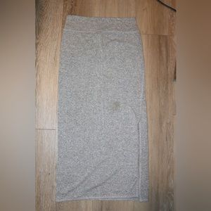 Wilfred Free Heather Grey Midi Skirt